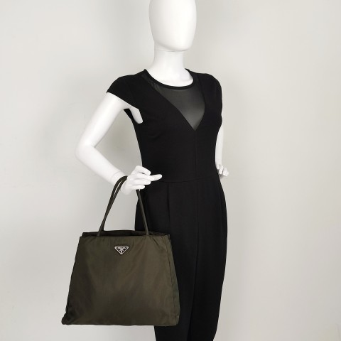 Prada Vela Nylon Handbag - CharityStars