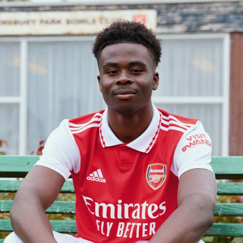 Saka Signed Arsenal Home Shirt