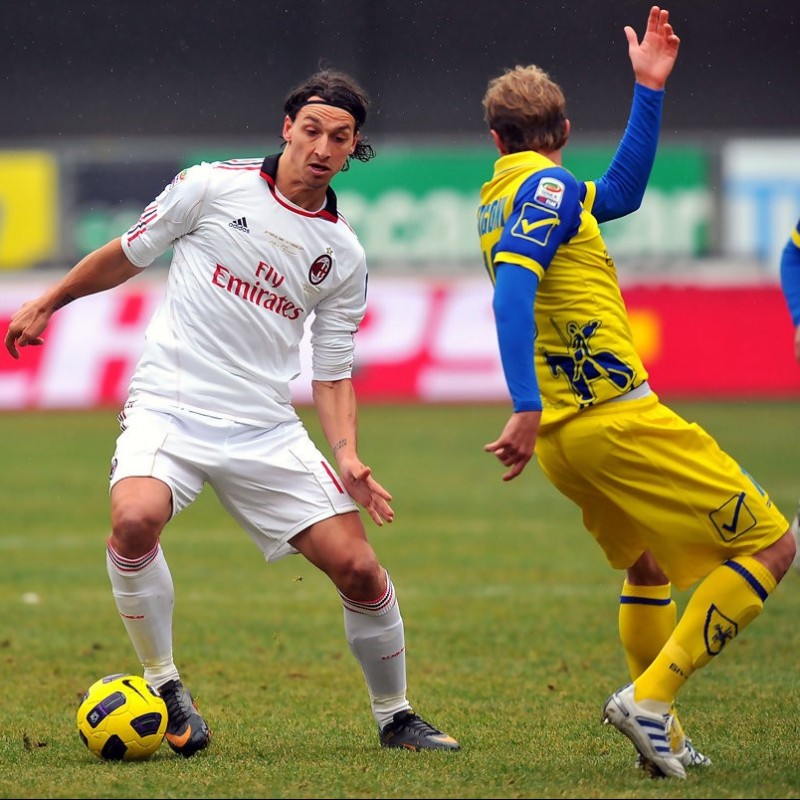 Ibrahimovic's Worn Shirt, Chievo-Milan 2011 - 25th Anniversary Berlusconi