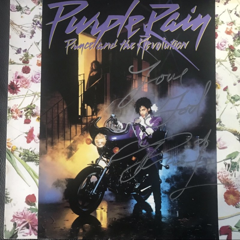 Prince Signed Purple Rain Vinyl LP