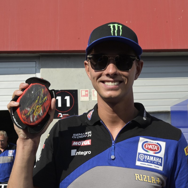Knee Slider Worn and Signed by Michael Van Der Mark at Portimao