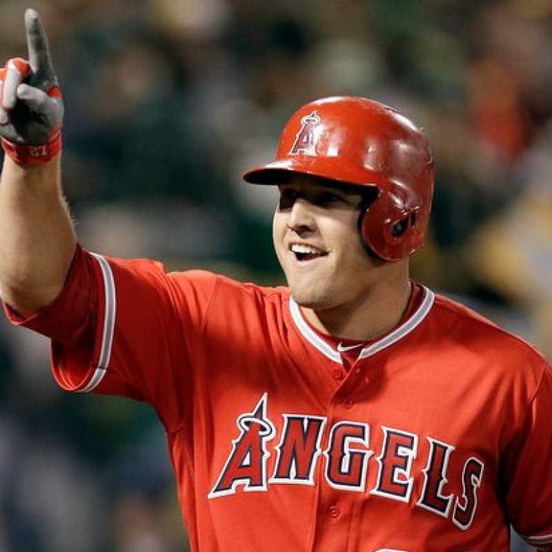 Mazza da baseball con firma digitale di Mike Trout