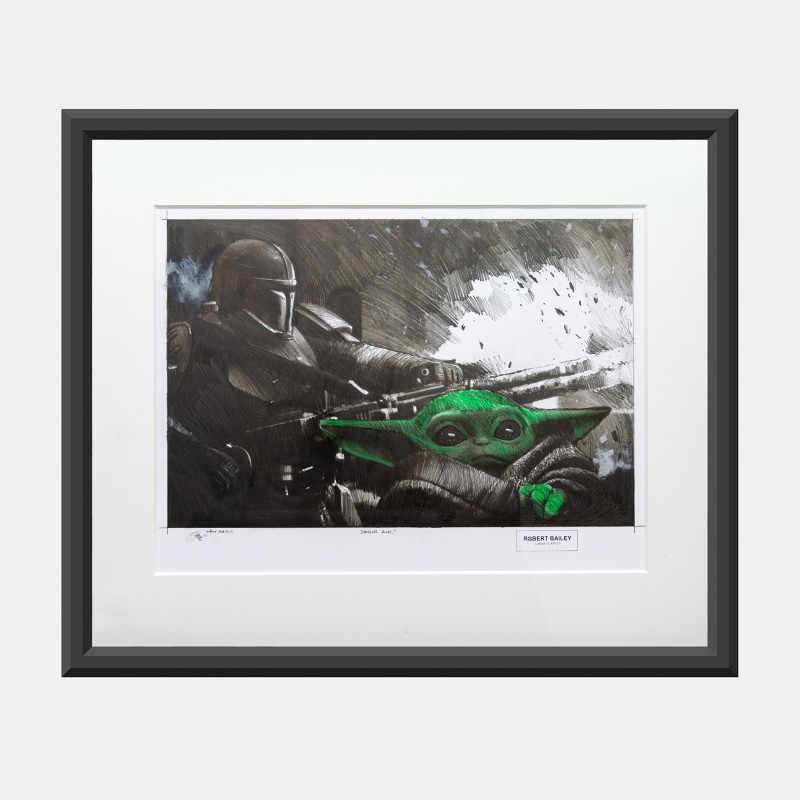 Robert Bailey 'Danger Zone' (Mandalorian) Original Pencil Art