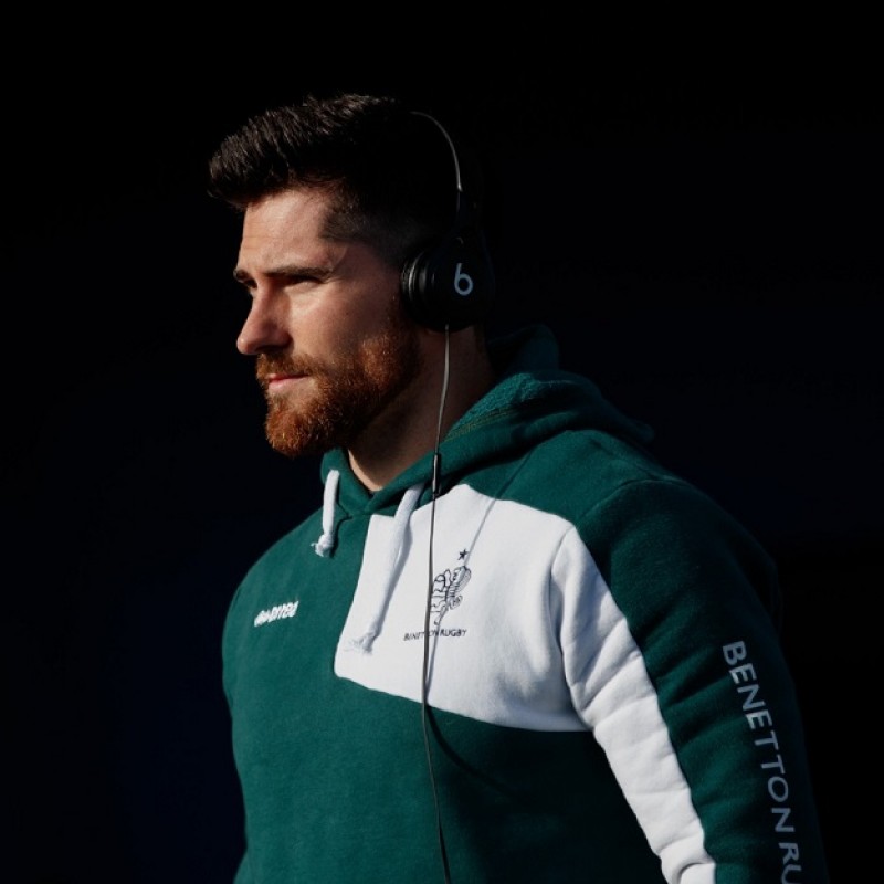 Ian McKinley's Benetton Rugby Worn Sweatshirt, 2017/18