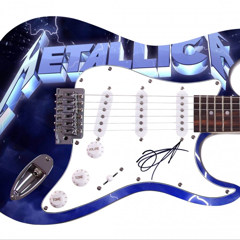 Metallica Custom Graphics Guitar Hand Signed by Kirk Hammett