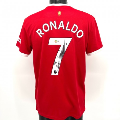Cornice per foto autografata con autografo di Marcus Rashford Edinson Cavani Bruno Fernandes Manchester United