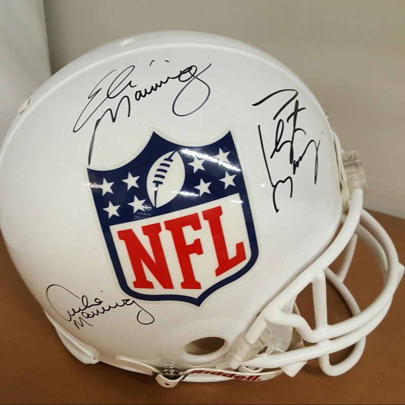 Mannings Signed NFL Helmet