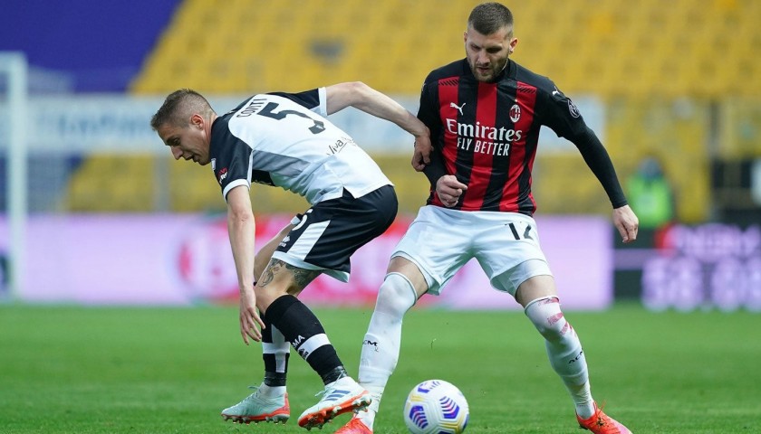 Maglia Rebic indossata Parma-Milan 2021 - Autografata - CharityStars