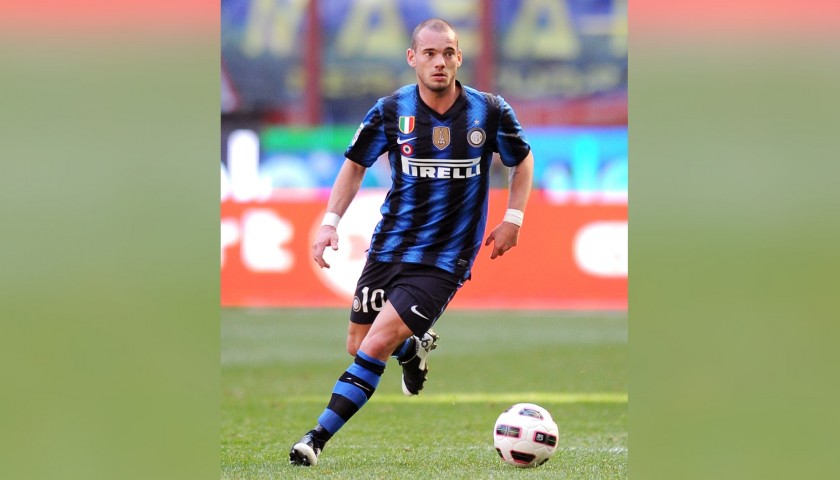 Maglia Sneijder Inter, indossata Serie A 2010/11 - Autografata -  CharityStars