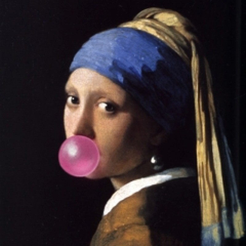 "Girl With The Pearl Earring Bubble Gum" by Thomas Hussung