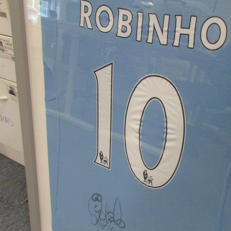 man city signed framed shirt
