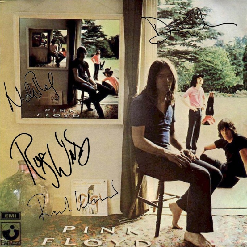 Pink Floyd Record with Printed Signatures