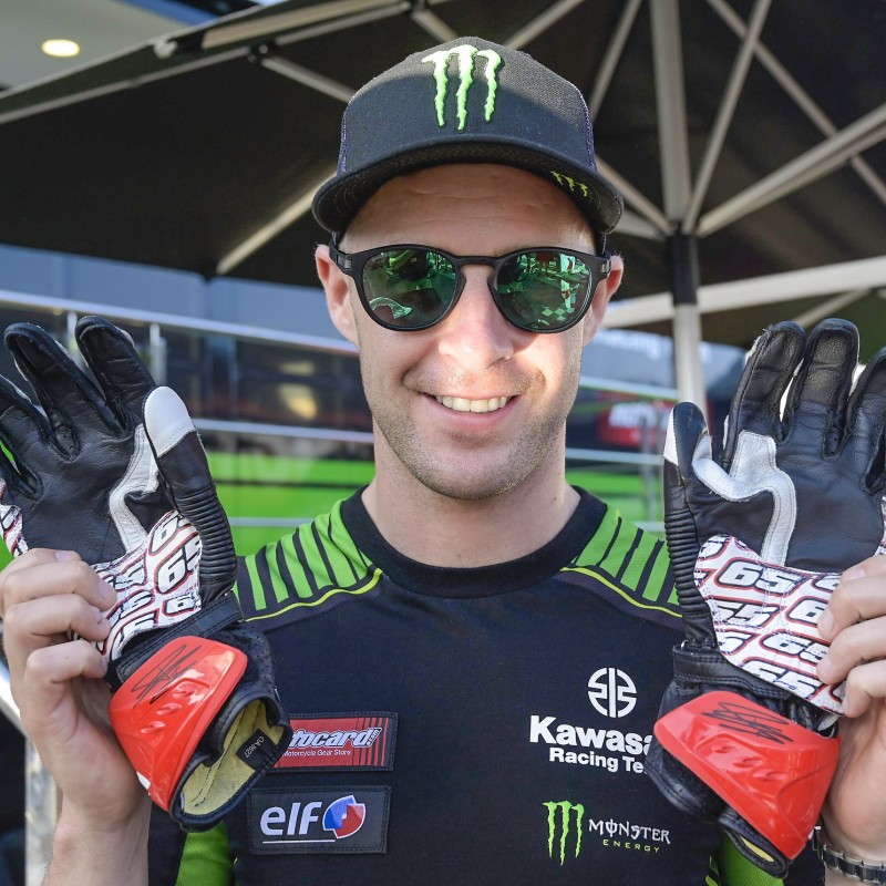 Racing Gloves Worn and Signed by Jonathan Rea at Portimao