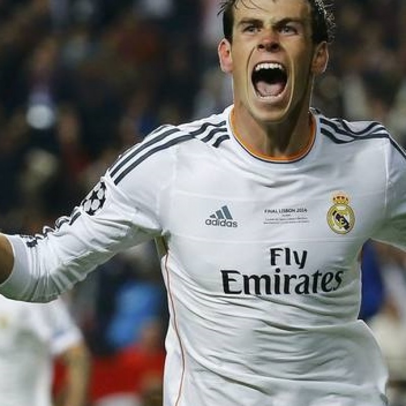 Bale Real Madrid match issued/worn shirt, UEFA Champions League 2014 Final in Lisbon