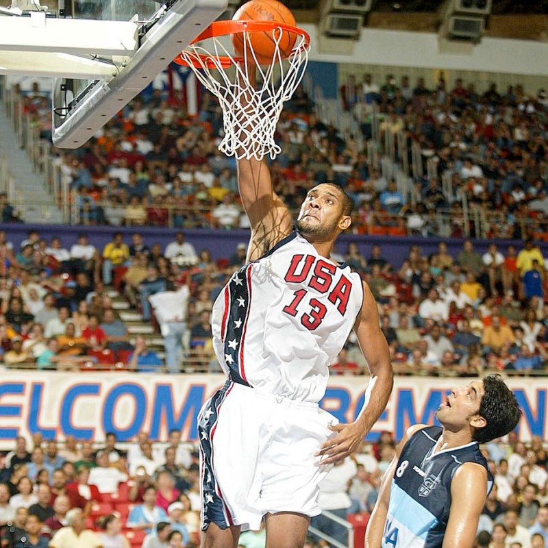 Tim Duncan's Official USA 1998 Signed Jersey