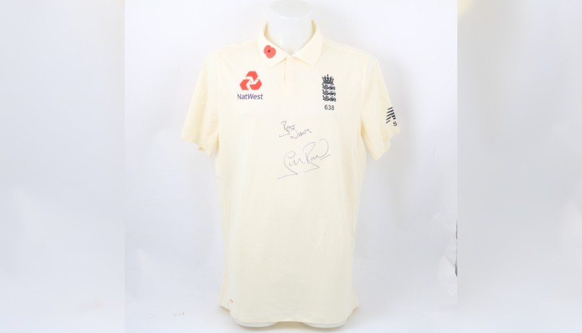 Cricket Test Poppy Shirt Signed 