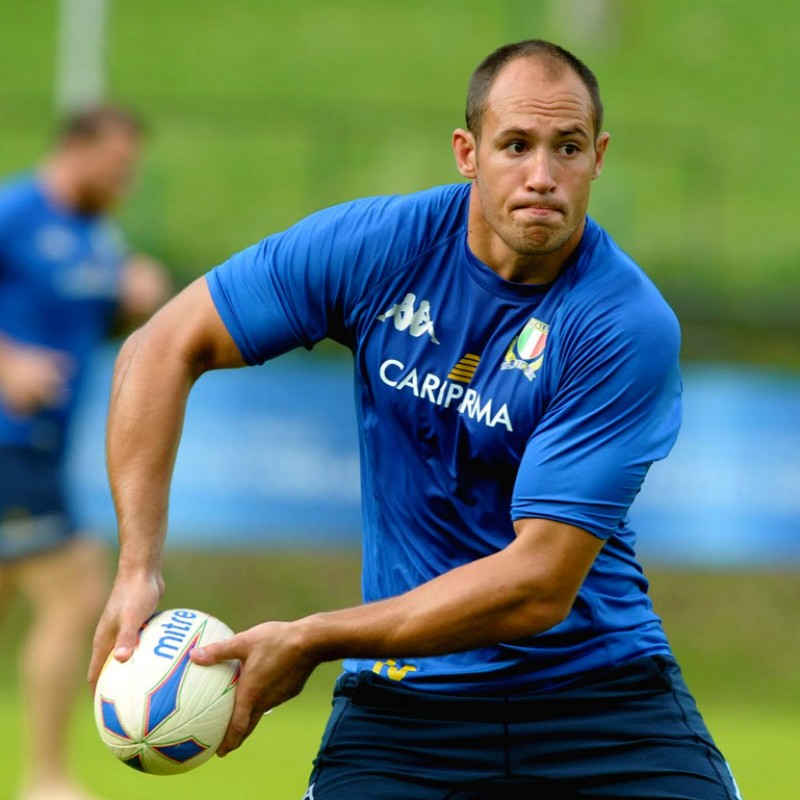 Official Gilbert Rugby Ball, 2015 - Signed by Sergio Parisse