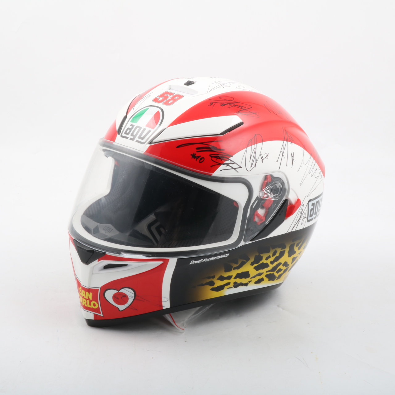 Replica casco Simoncelli, autografato dai piloti di Moto GP, Moto 2 e Moto  3 - CharityStars