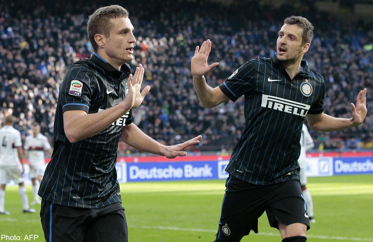 Vidic S Match Issued Worn Inter Shirt Serie A 14 15 Charitystars