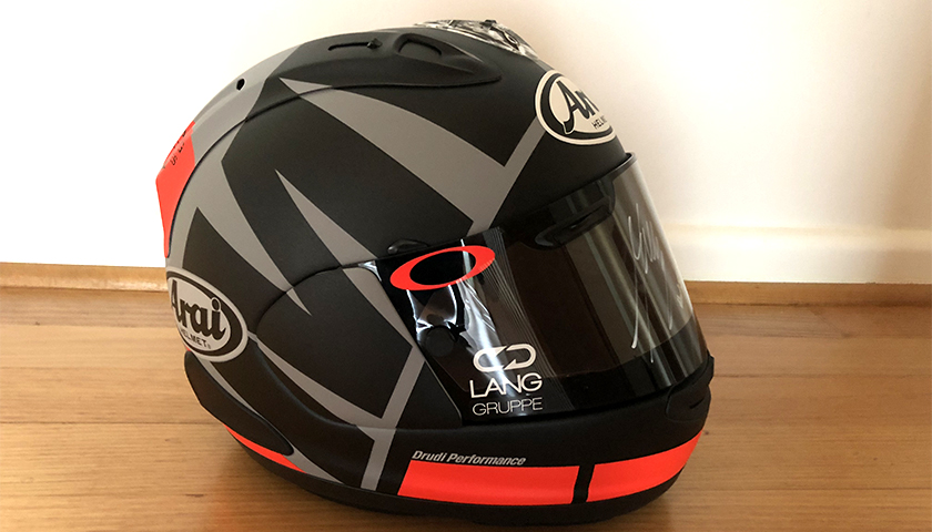 Signed Replica Arai Helmet 