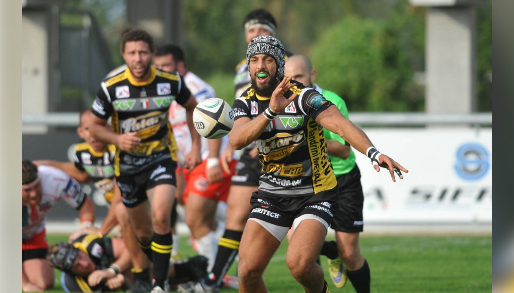 Official Rugby Calvisano Ball Signed by the Players CharityStars