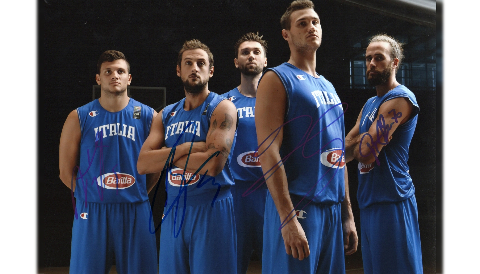 Photograph Signed by Italy Basketball Champions CharityStars