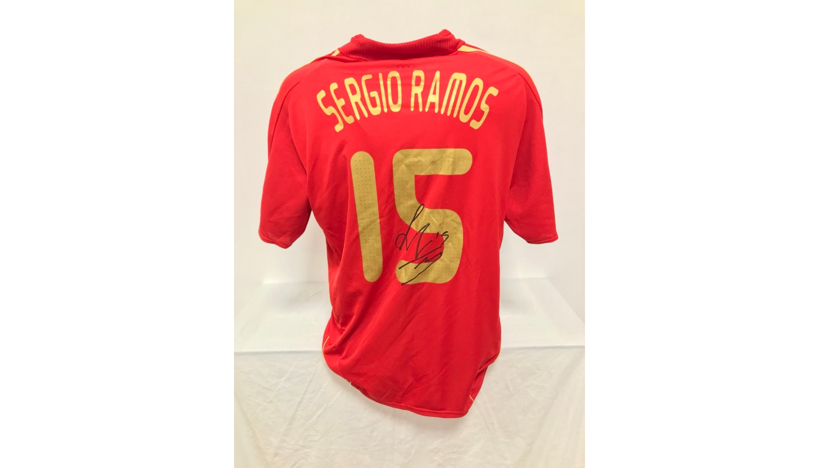 Sergio Ramos' Official Spain Signed Shirt, 2008/09 CharityStars