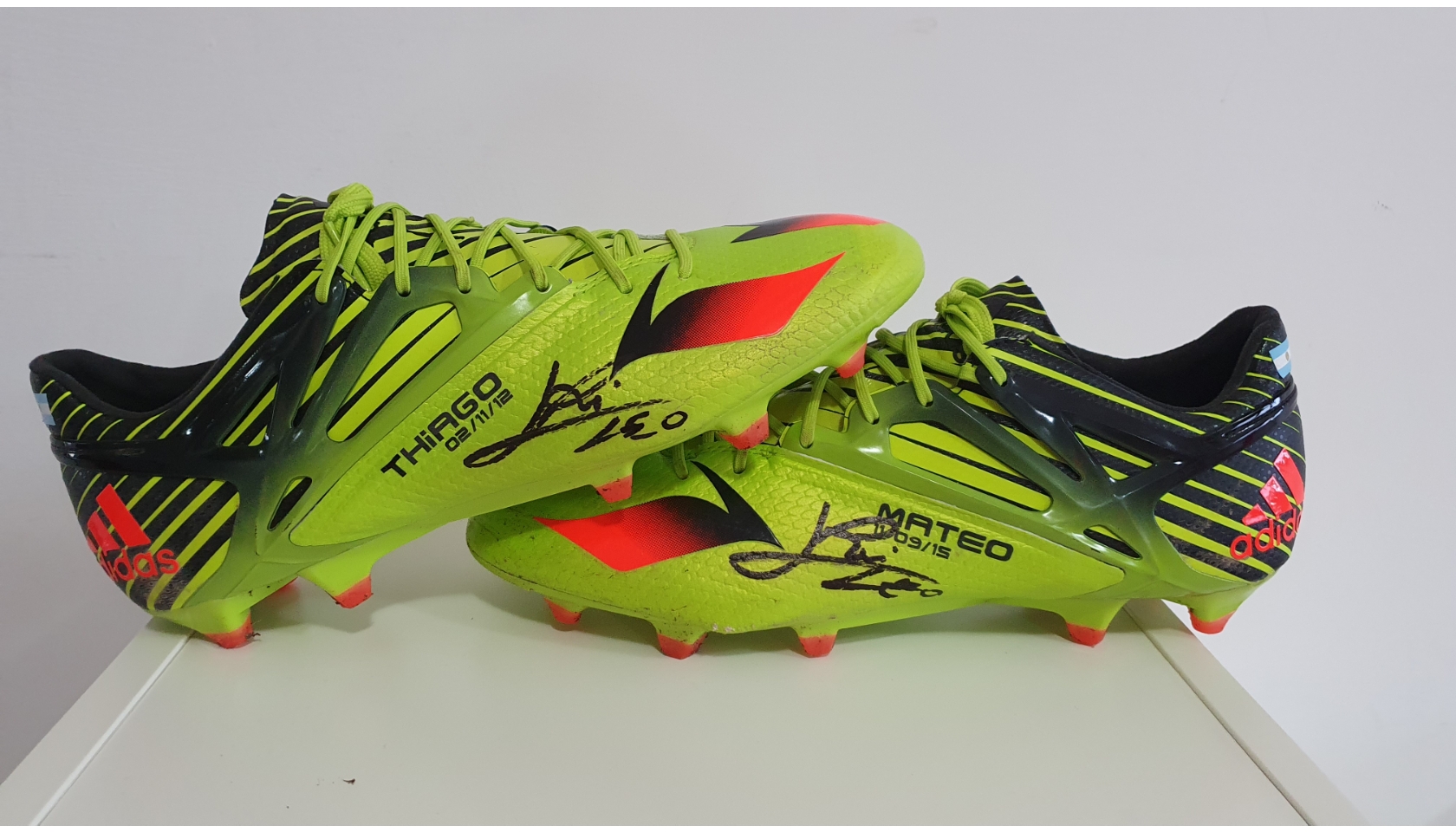 Messi's Adidas Signed Match Boots, 2015 