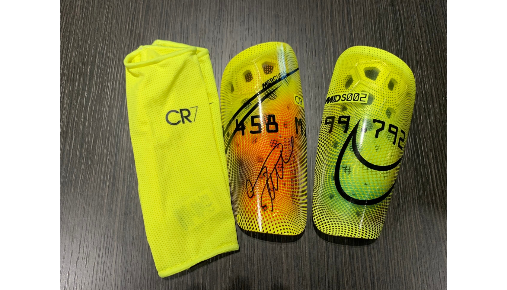 Nike CR7 Shin Pads Signed by Cristiano Ronaldo CharityStars