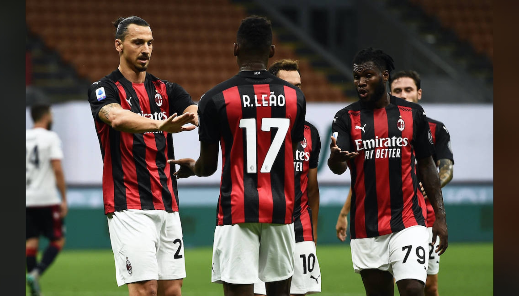 Maglia Saelemaekers indossata Milan-Cagliari 2020 - CharityStars