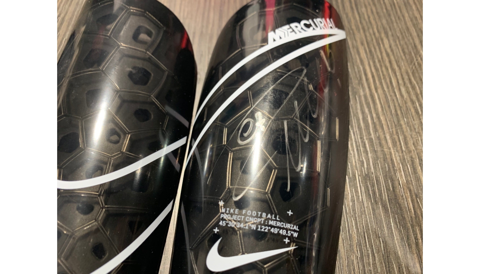 Nike Shin Pads Signed by Cristiano Ronaldo CharityStars