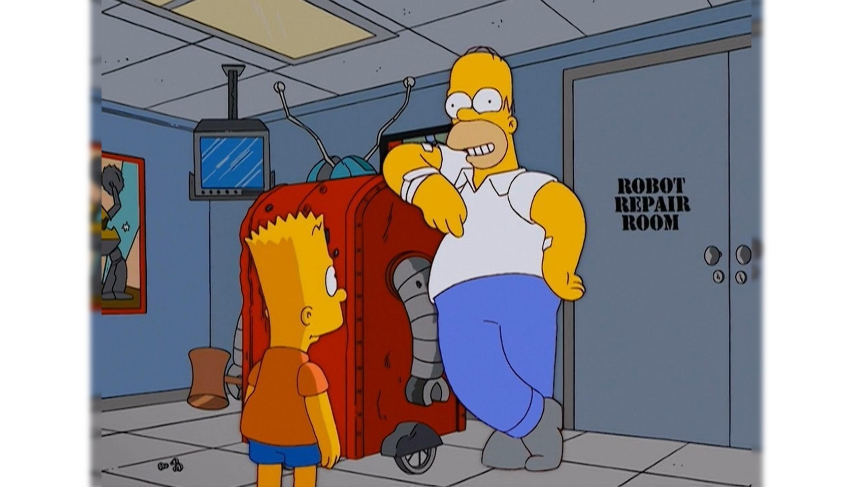 The Simpsons Original Script "I, (Annoyed Grunt)Bot