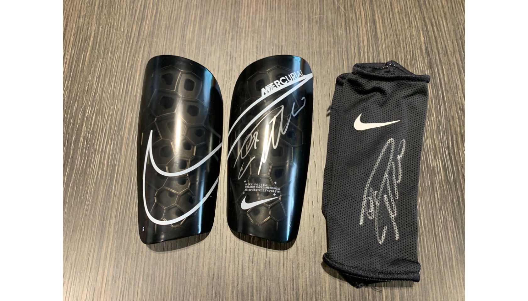 Nike Shin Pads Signed by Cristiano Ronaldo CharityStars