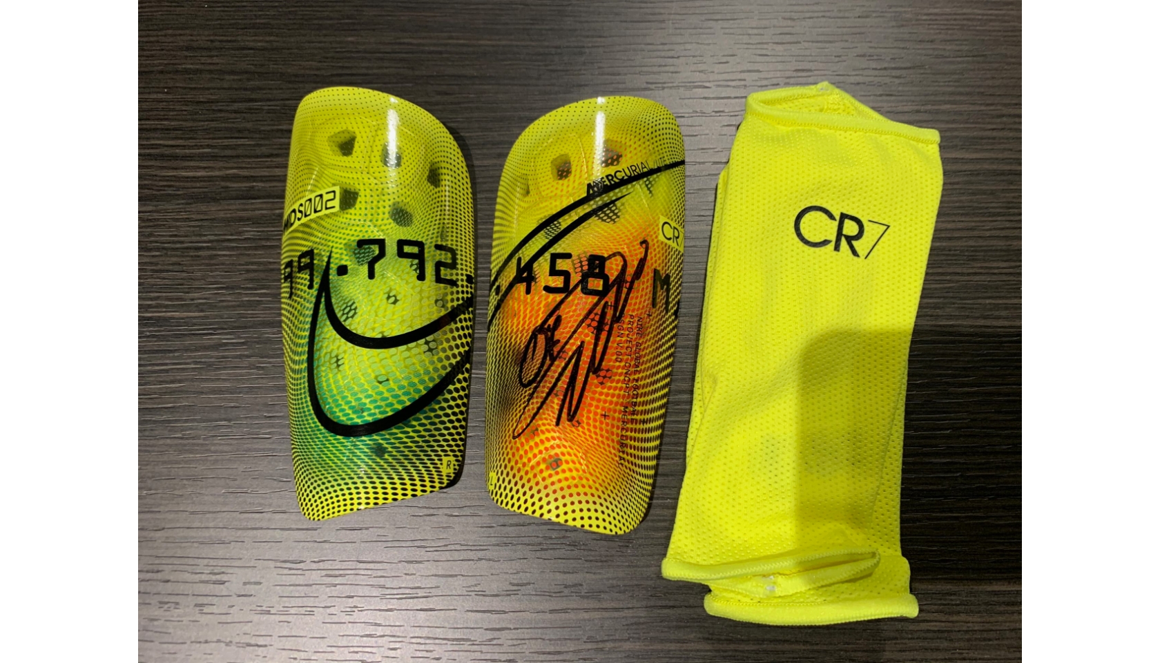 Nike Shin Pads Signed by Cristiano Ronaldo CharityStars
