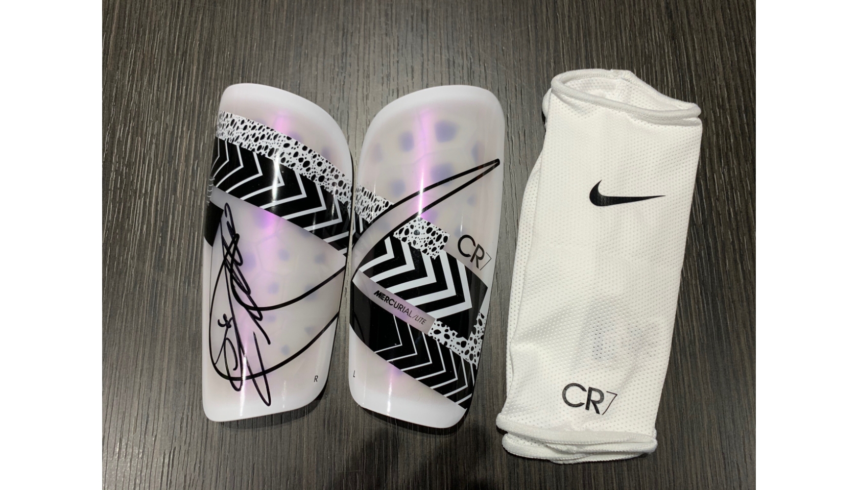Nike Shin Pads Signed by Cristiano Ronaldo CharityStars