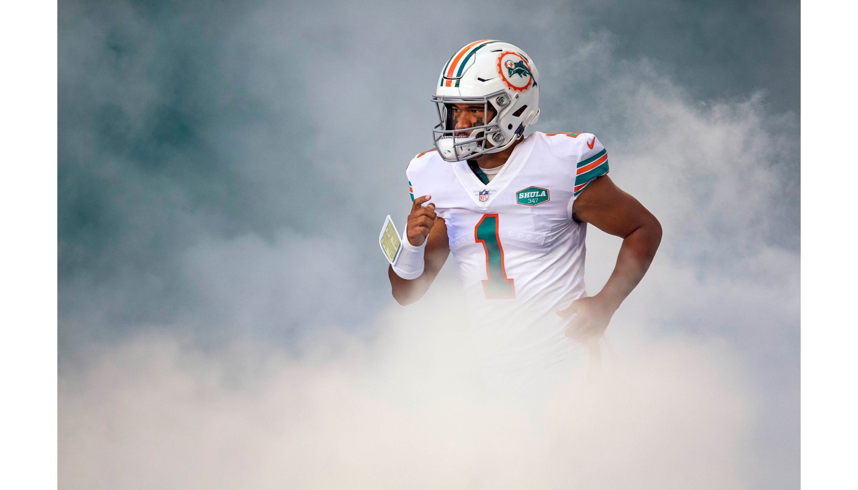 Tua Tagovailoa Hand Signed Dolphins FullSize Helmet CharityStars