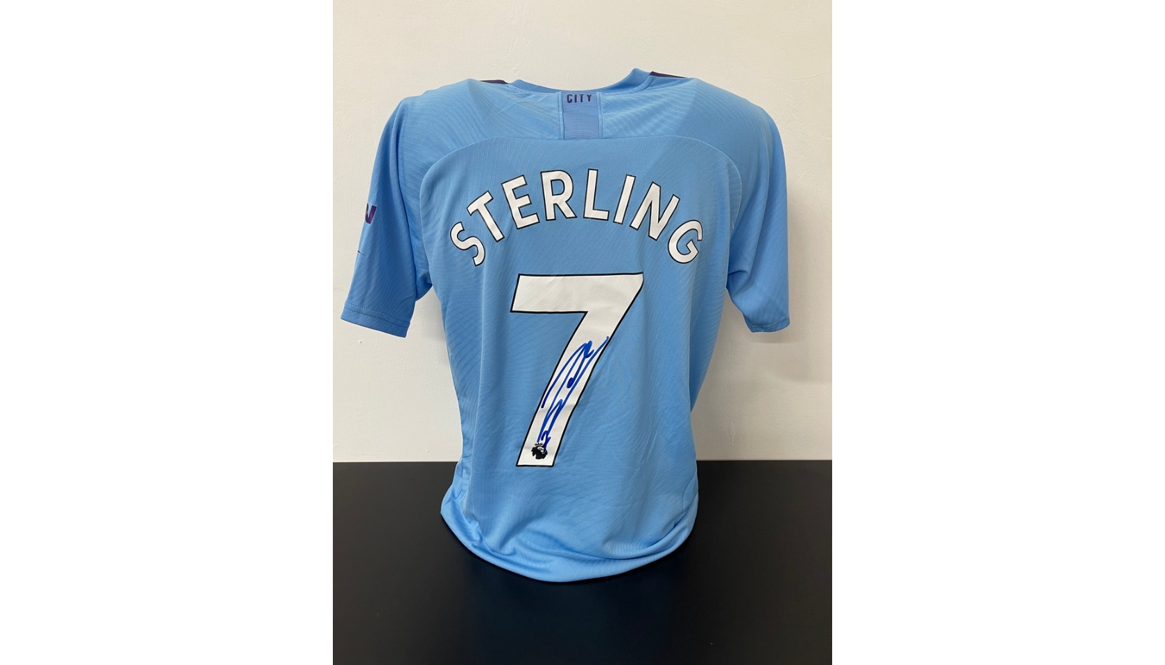 Sterling's Official Manchester City Signed Shirt, 2019/20 - CharityStars