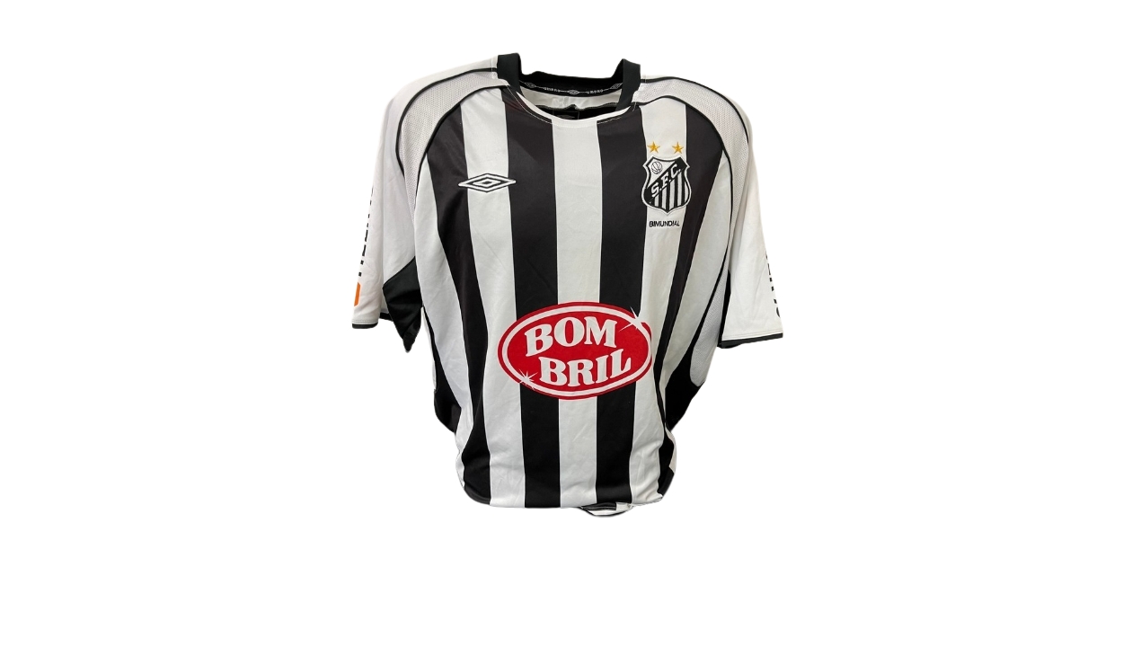 Official Santos Shirt, 2004 Signed by Pele CharityStars