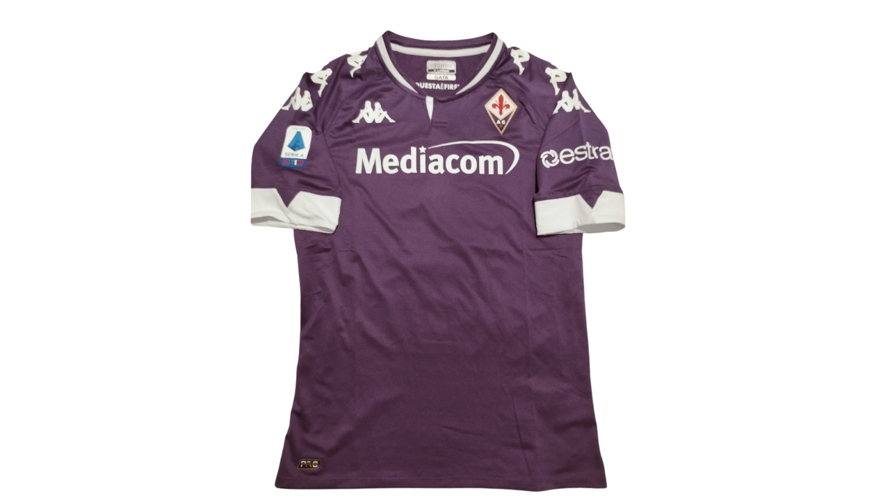 Vlahovic's Signed Match Shirt, Fiorentina-Lazio 2021 - CharityStars