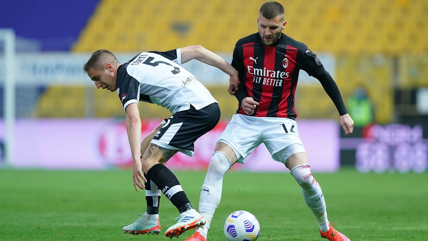 Maglia Rebic indossata Parma-Milan 2021 - Autografata - CharityStars