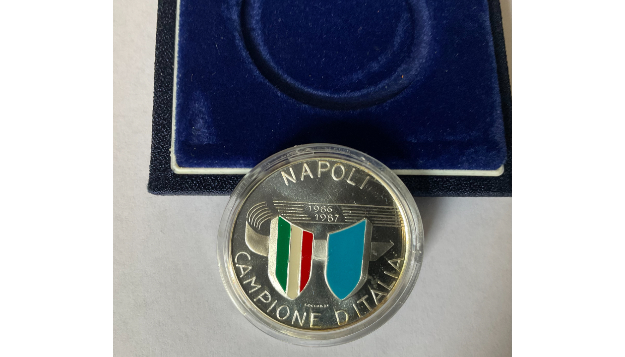 Bandiera Napoli Scudetto - Maxi 250x200 Cm, Bianco E Azzurro Con Logo - Foto 3