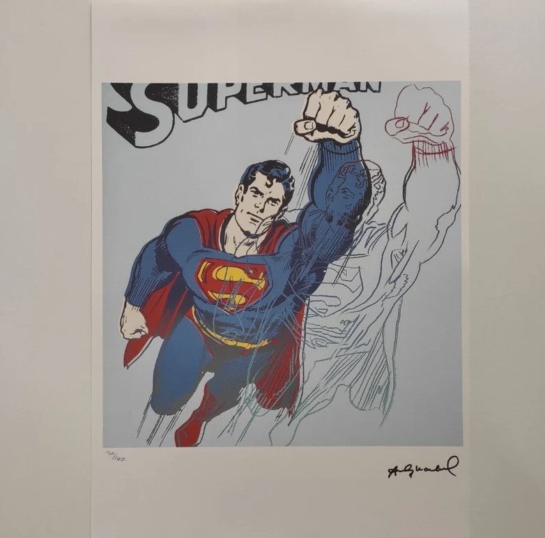 "Superman" Lithograph Signed by Andy Warhol CharityStars