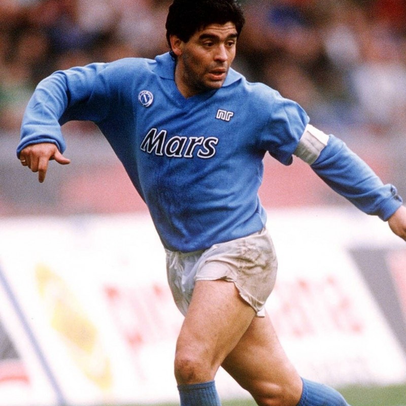 Maradona Napoli shirt, issued/worn 1988/1989 season