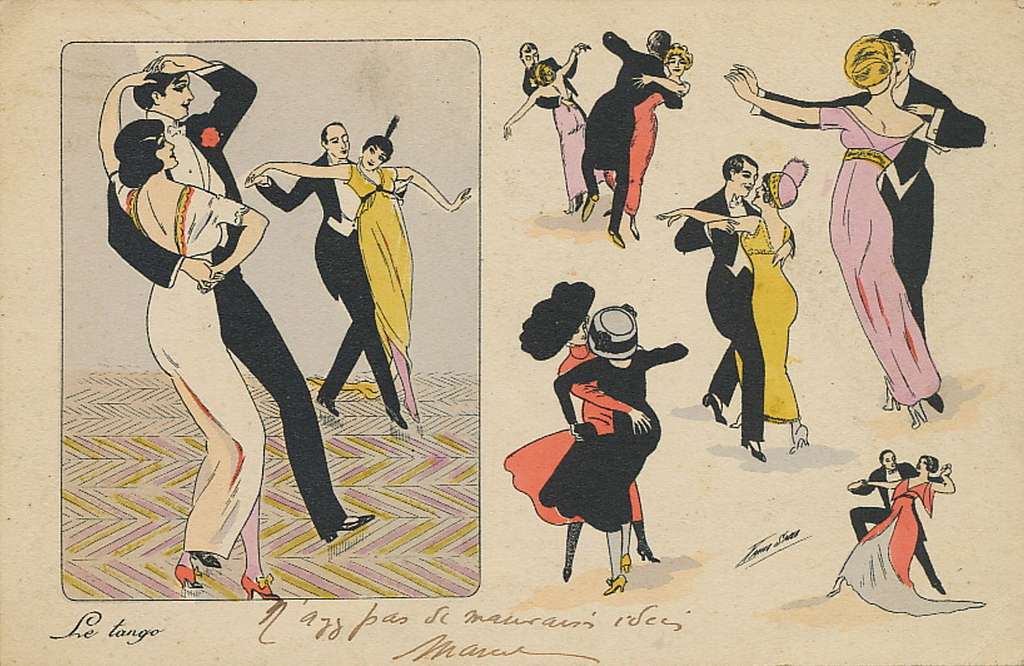 1920s tango drawings