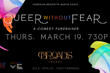 Image: Queer Without Fear Comedy Fundraiser at Broads Lounge