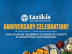 Celebrate Our Refresh: 15 Years of Taziki’s in Downtown Chattanooga!
