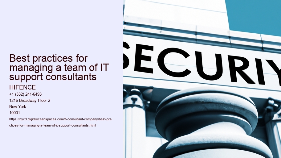 Best practices for managing a team of IT support consultants 