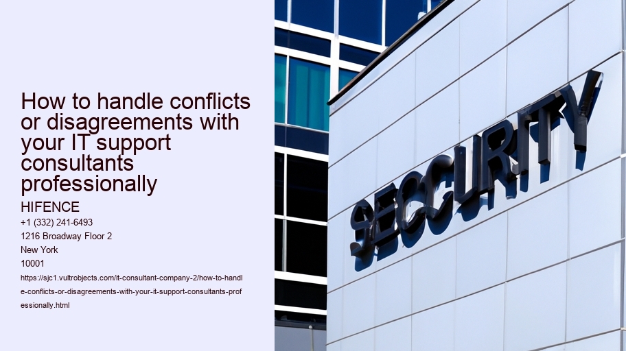 How to handle conflicts or disagreements with your IT support consultants professionally 