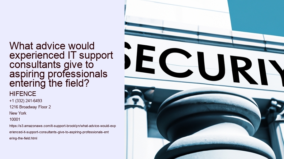 What advice would experienced IT support consultants give to aspiring professionals entering the field? HIFENCE What advice would experienced IT support consultants give to aspiring professionals entering the field?