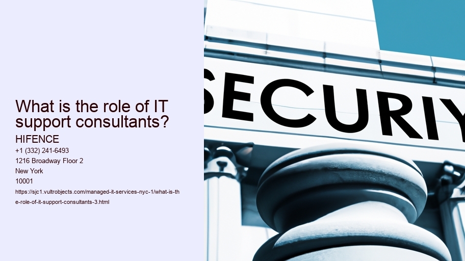 What is the role of IT support consultants?